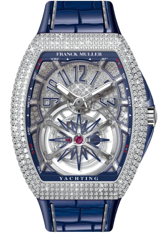 Review Franck Muller Vanguard Gravity Yachting Replica Watch V 45 T GR CS YACHT D CD (BL) (AC) (BL.DIAM AC) - Click Image to Close